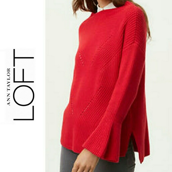 LOFT | Sweaters | Loft Red Cable Knit 
